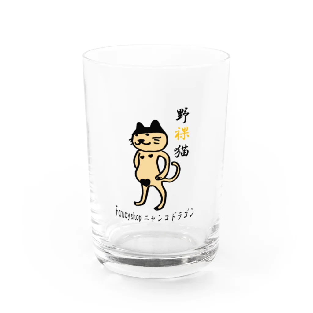 flapjacksののらねこ　野裸猫 Water Glass :front