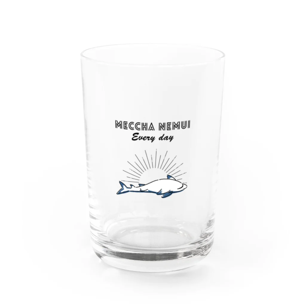 屋台 urukaのMECCHA NEMUI さめ Water Glass :front