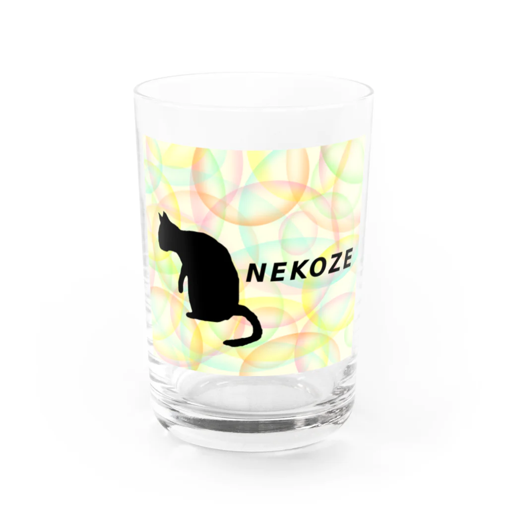 ニャムのアトリエのNEKOZEサークル Water Glass :front