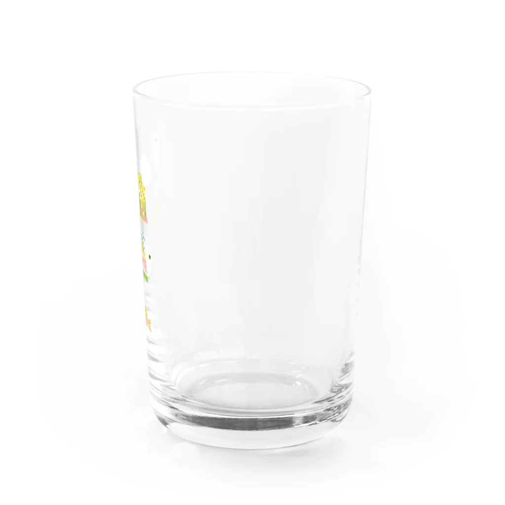 カツキ ミオのパタパタ 鳥 タテバージョン Water Glass :front