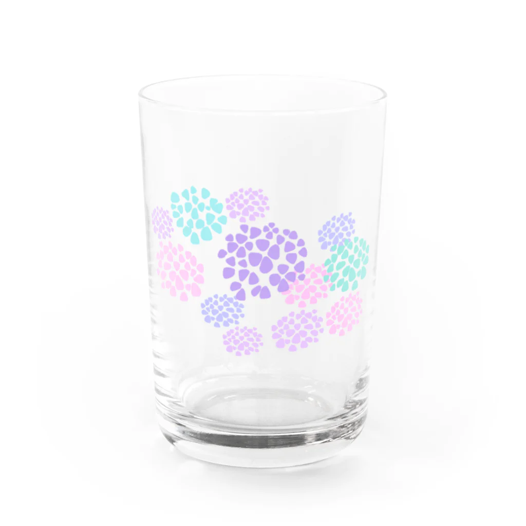 花をつむ。の紫陽花のグラス Water Glass :front