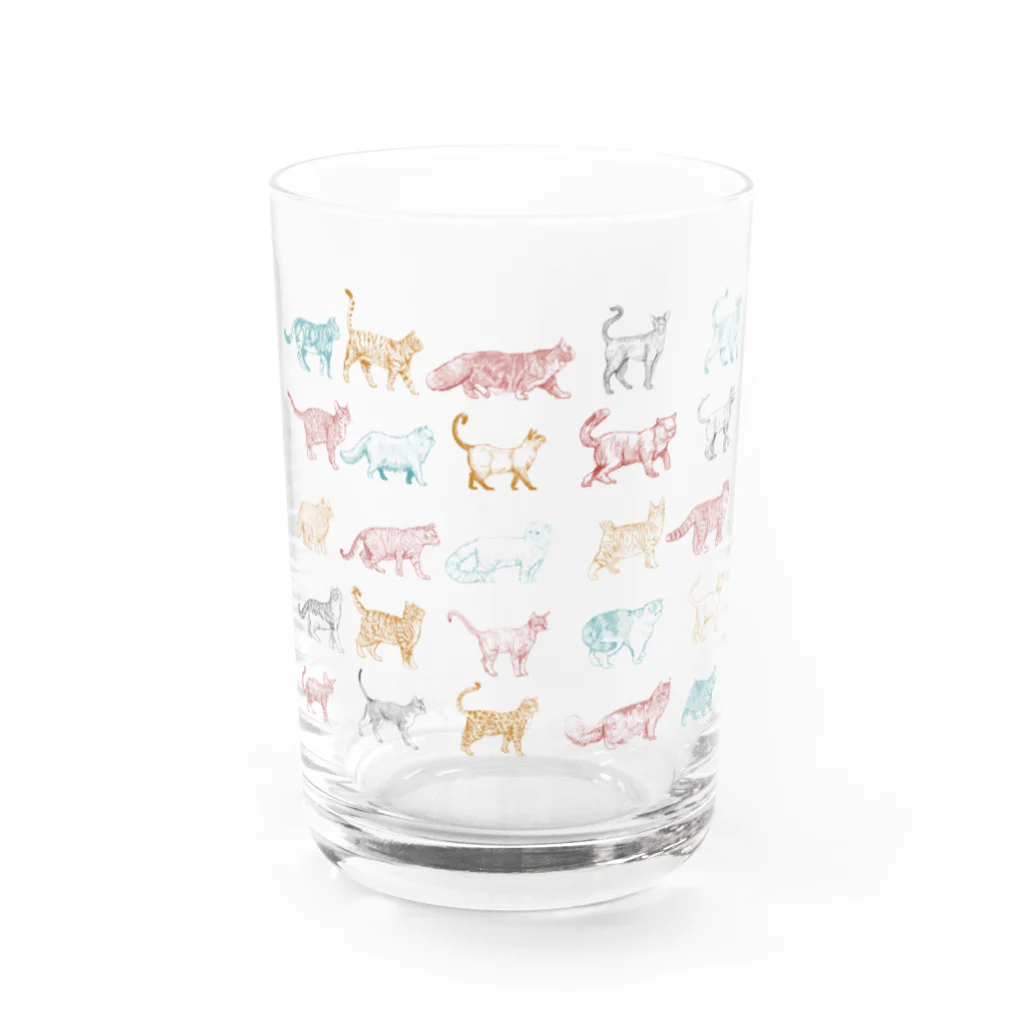 t_t_yのねこねこねこ Water Glass :front