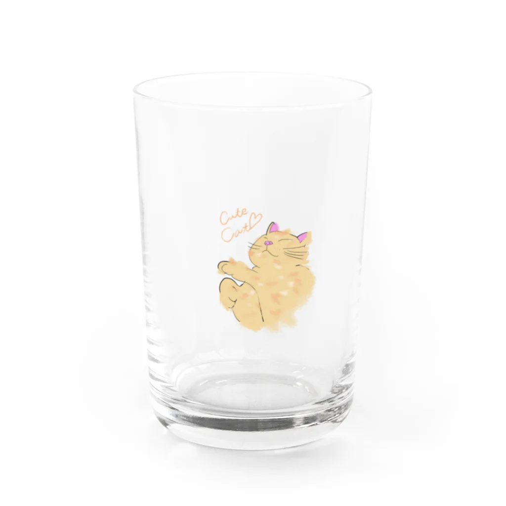 Kyasuparのキュートタイガ Water Glass :front