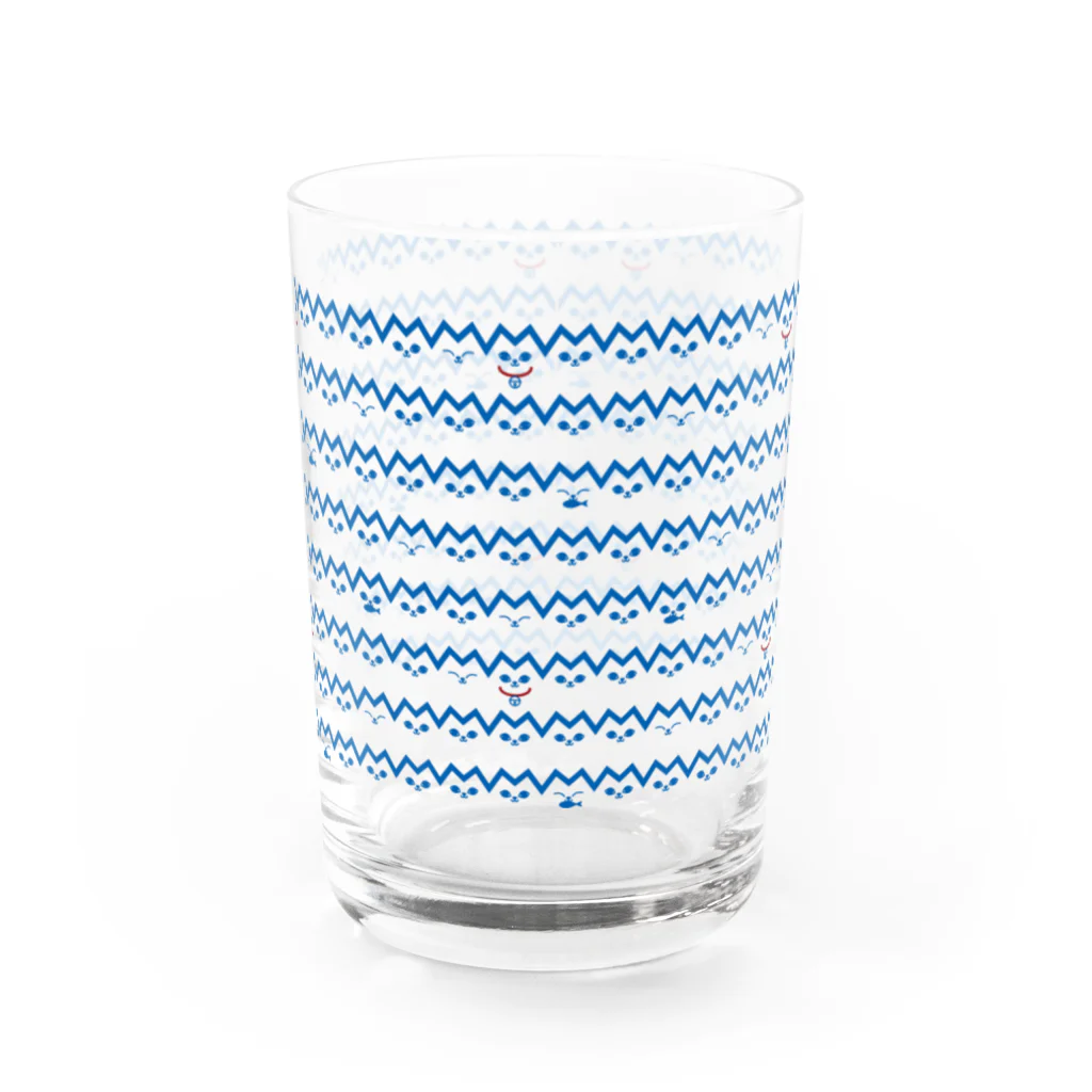 ソーメンズのねこボーダー Water Glass :front