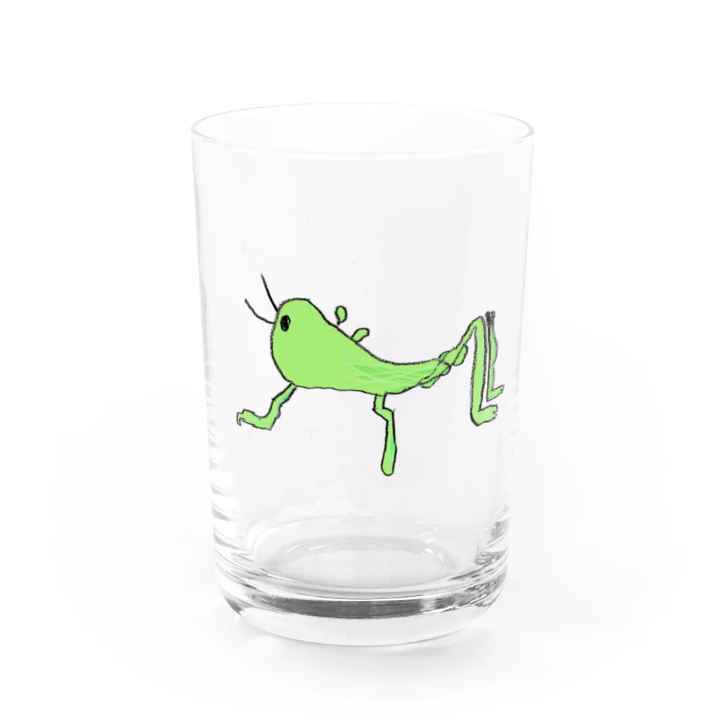 コツメ太郎の家のバッタのビータ Water Glass :front