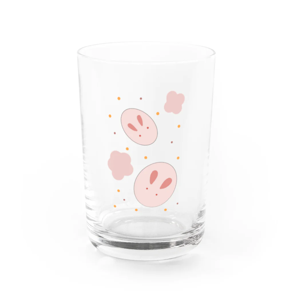 Yuuのyuuオリジナルイラスト16 和菓子-紅うさぎ- Water Glass :front