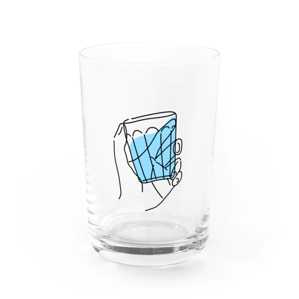 うらめし屋　のグラス　もってる Water Glass :front