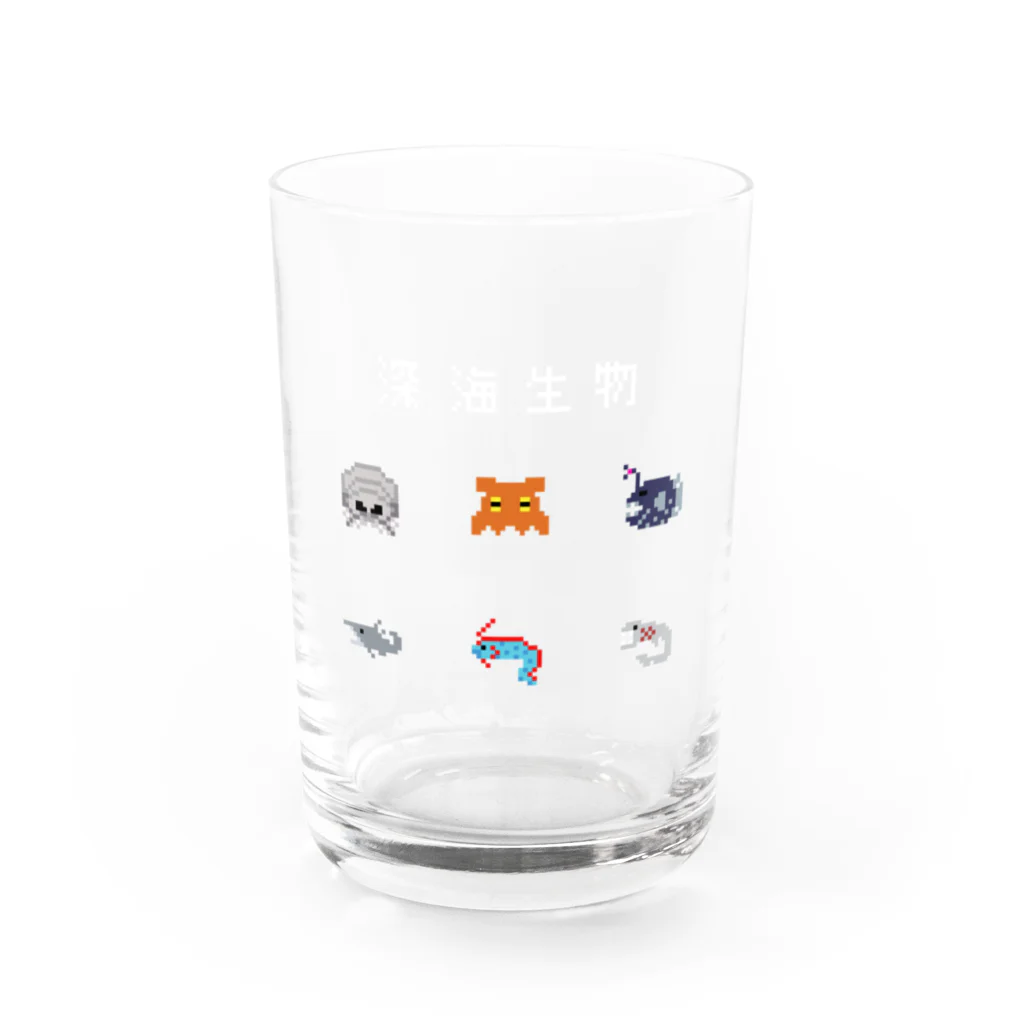 ドッTファクトリーの深海生物ドット絵グラス Water Glass :front