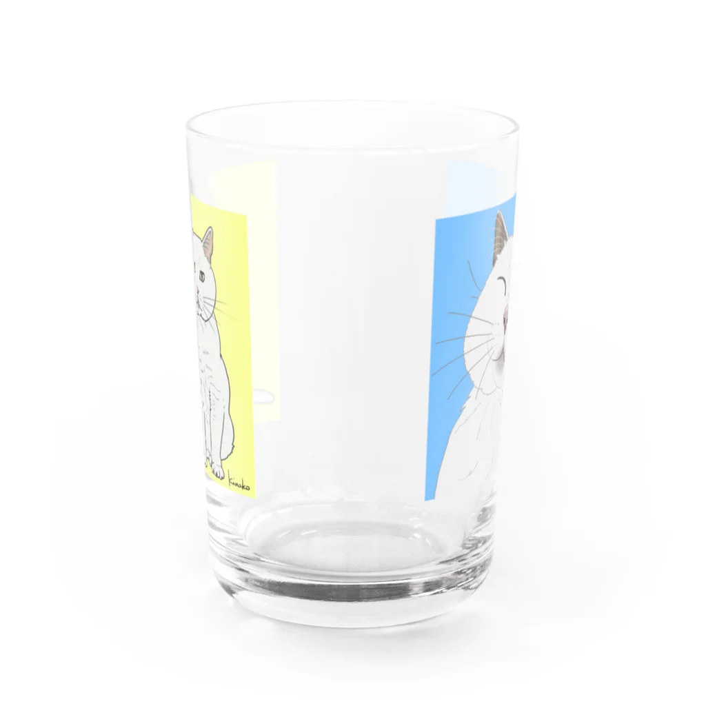 kinako-japanのしーちゃんイラスト Water Glass :front