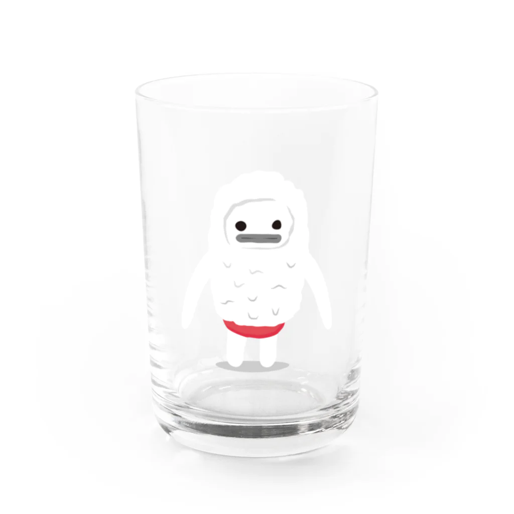 ukigumoの雪男のユキオ Water Glass :front