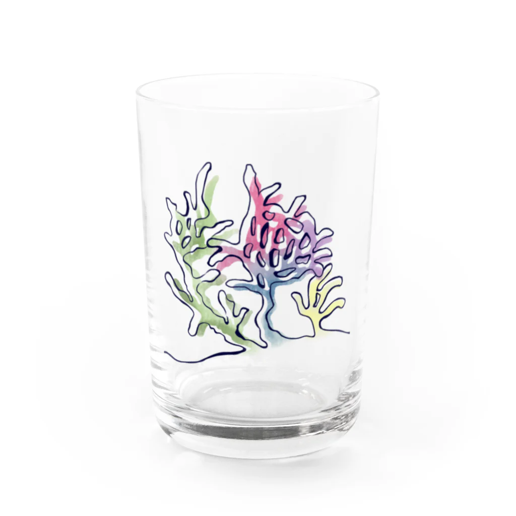 凩 灯の珊瑚(水彩) グラス前面