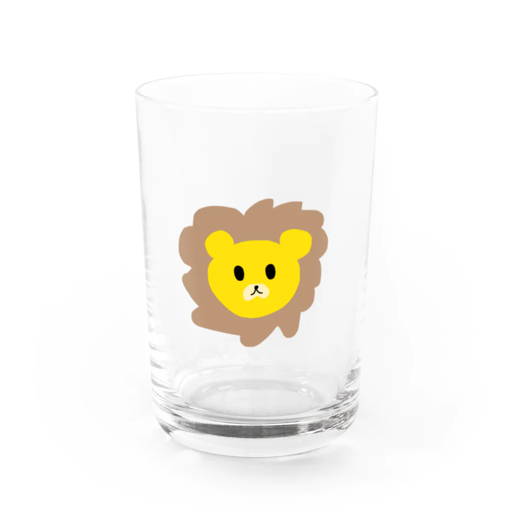 かぎしっぽのライオンくん Water Glass :front