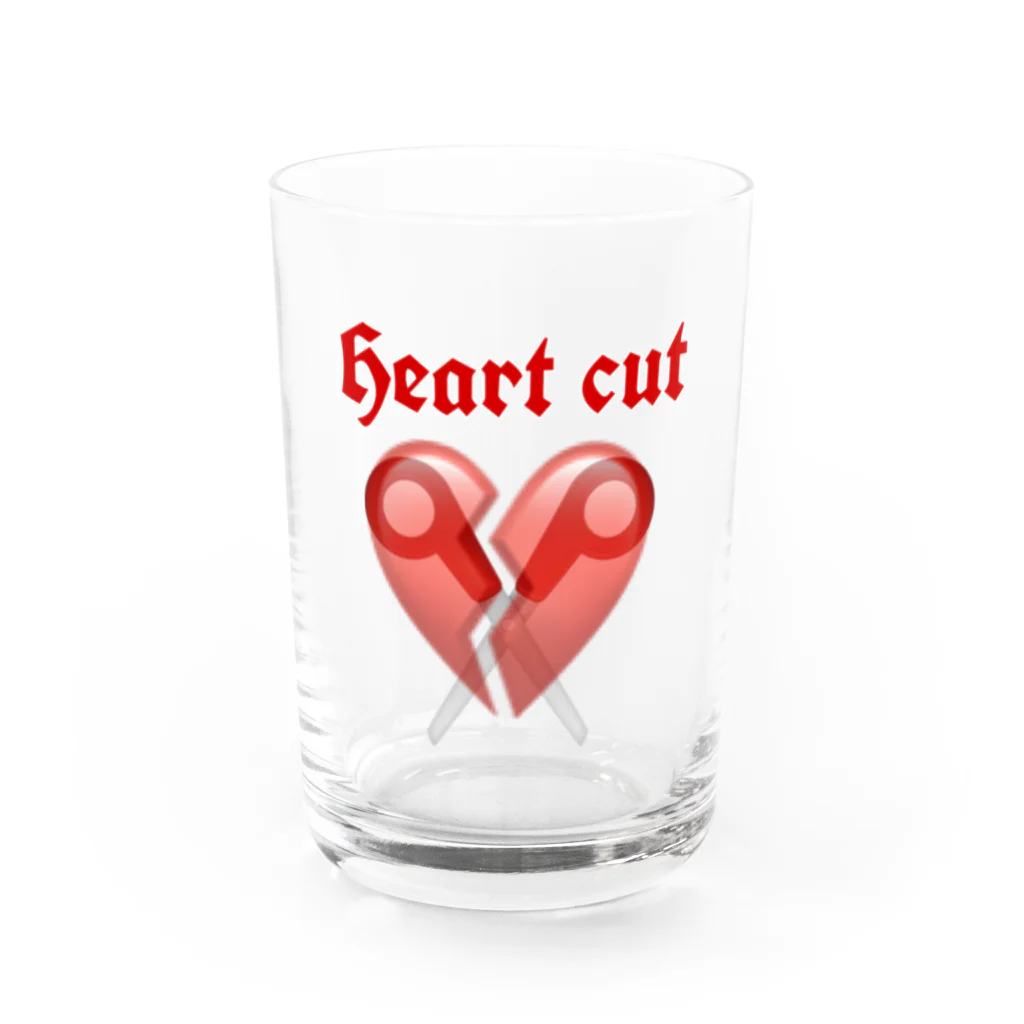 Si-manのHeart cut Water Glass :front