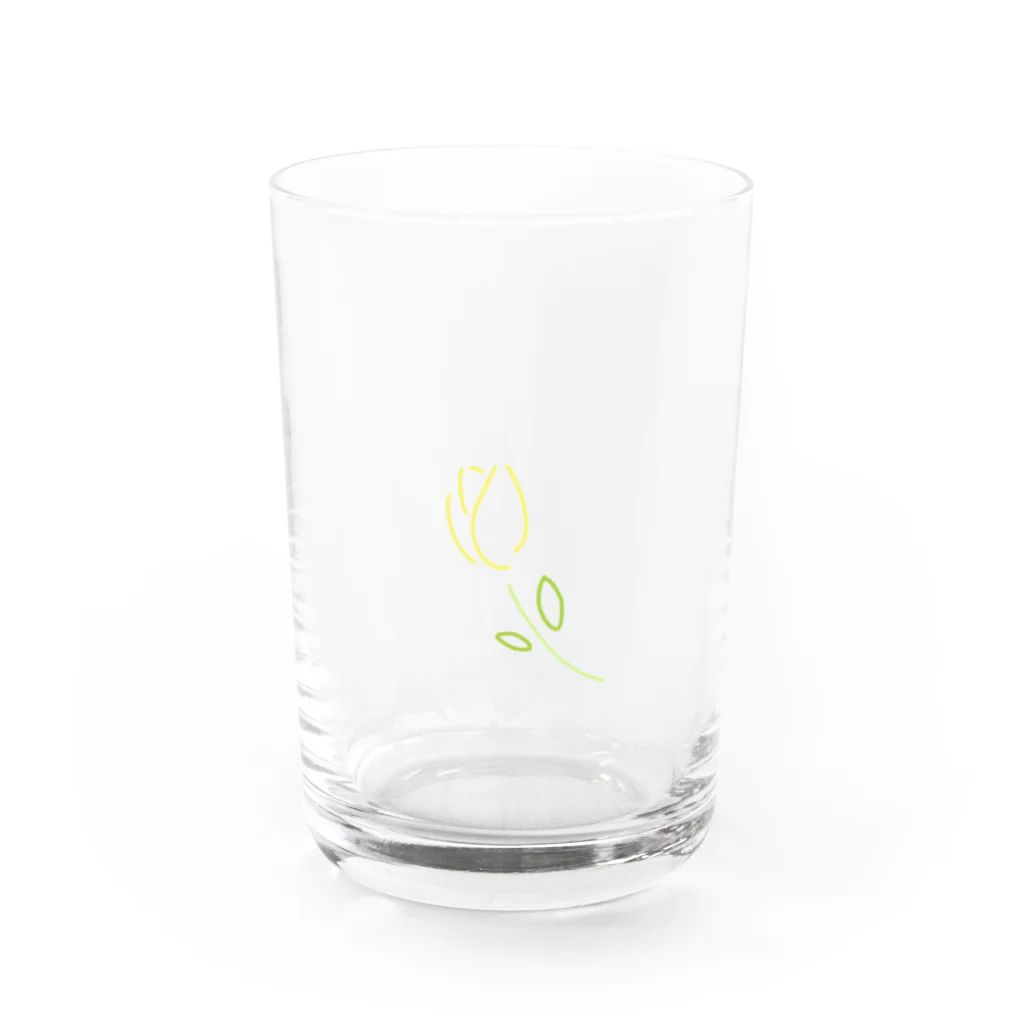 3103(ミートミー)のきいろいちゅーりっぷ Water Glass :front