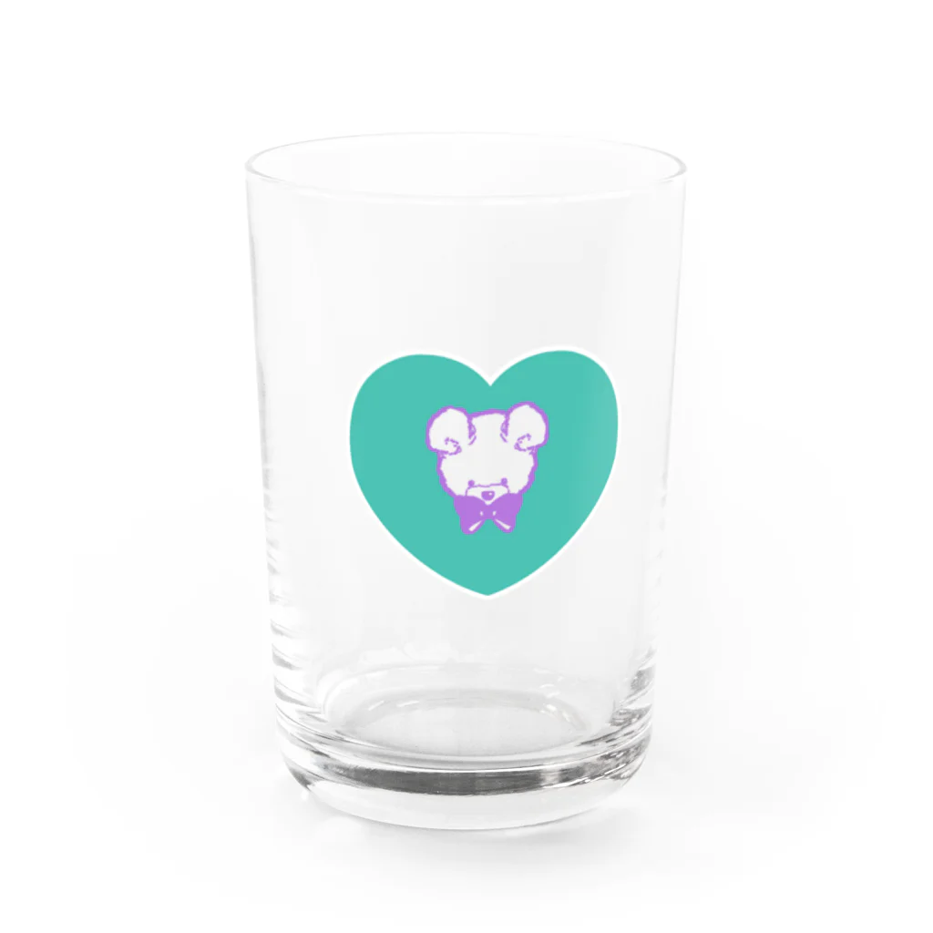 よく学べ、よくあそべ、すけべ。ver.SUZURIのすけべあちゃんグラスMINT Water Glass :front