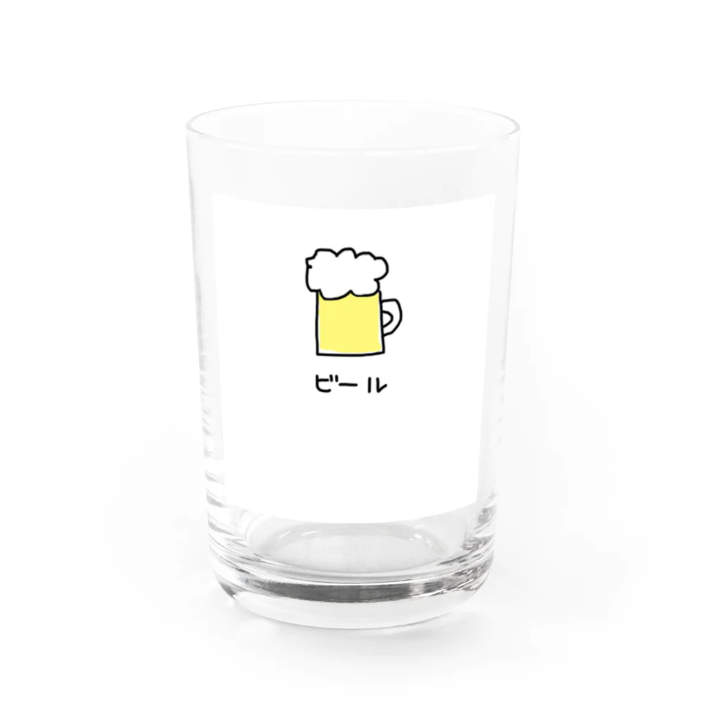 牡蠣が好きのビールが飲みたい Water Glass :front