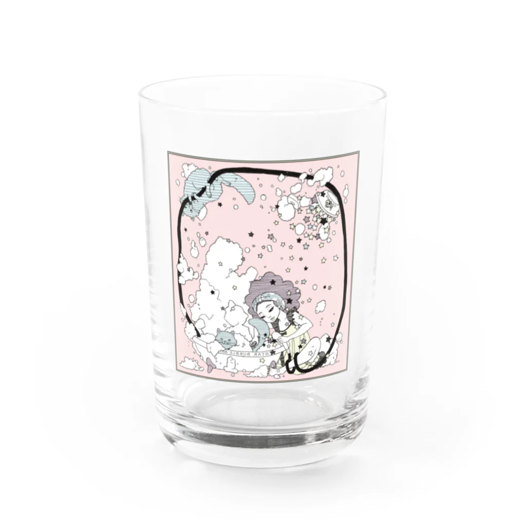 garellynaruの星泡猫 Water Glass :front