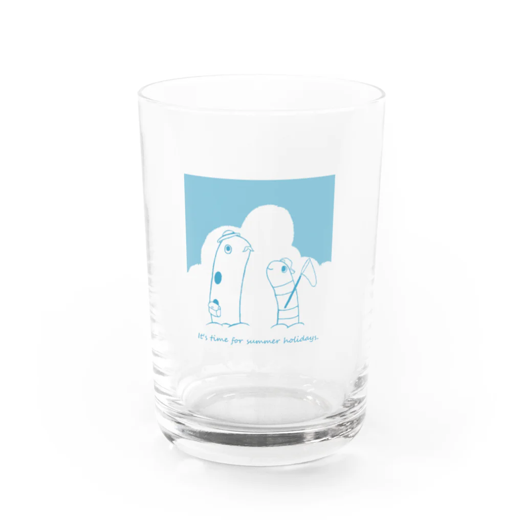 Biwashibaの夏を満喫チンアナゴ Water Glass :front