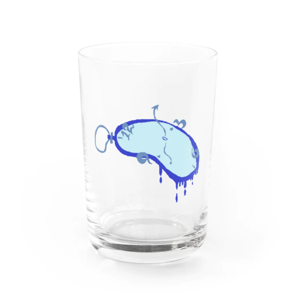 蒼樹の溶けた時計 Water Glass :front