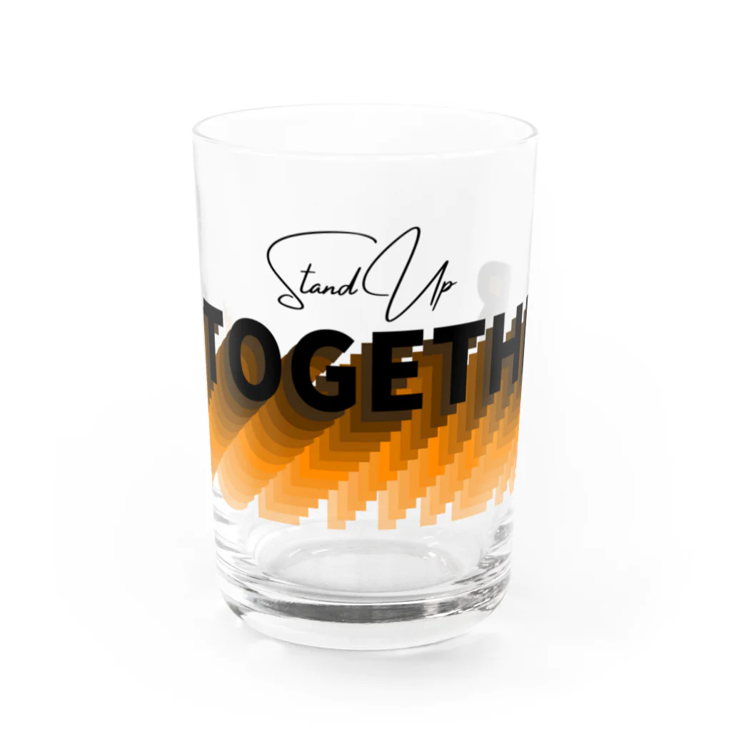 RIRI_designのStand Up Together（スタンド・アップ・トゥゲザー）イエロー オレンジベース Water Glass :front