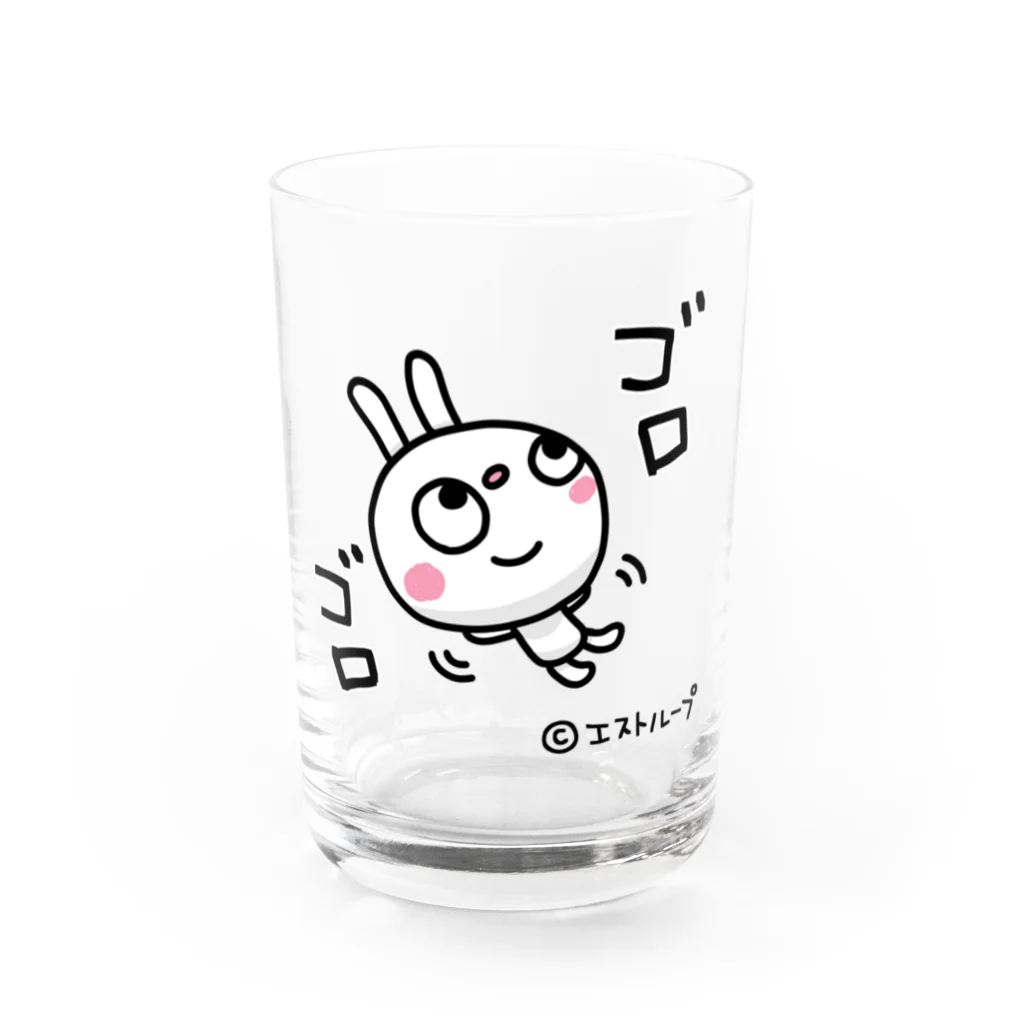 エストループキャラクターのふんわかウサギ ゴログラス Water Glass :front