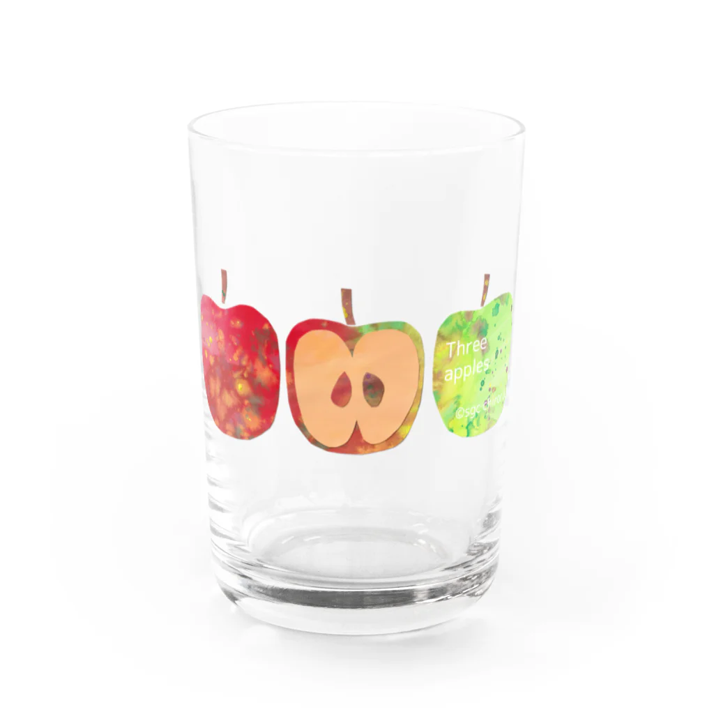 Sugar Ginger CookieのThree apples.No.2 Water Glass :front