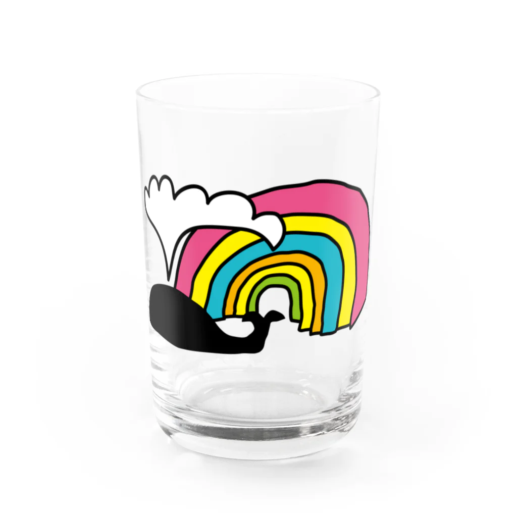 Lettle Happy Everydayのくじら Water Glass :front