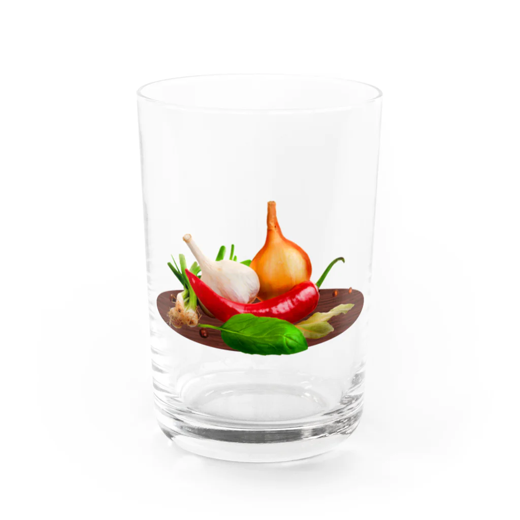 アクセルスタイルの野菜　Tシャツ Water Glass :front