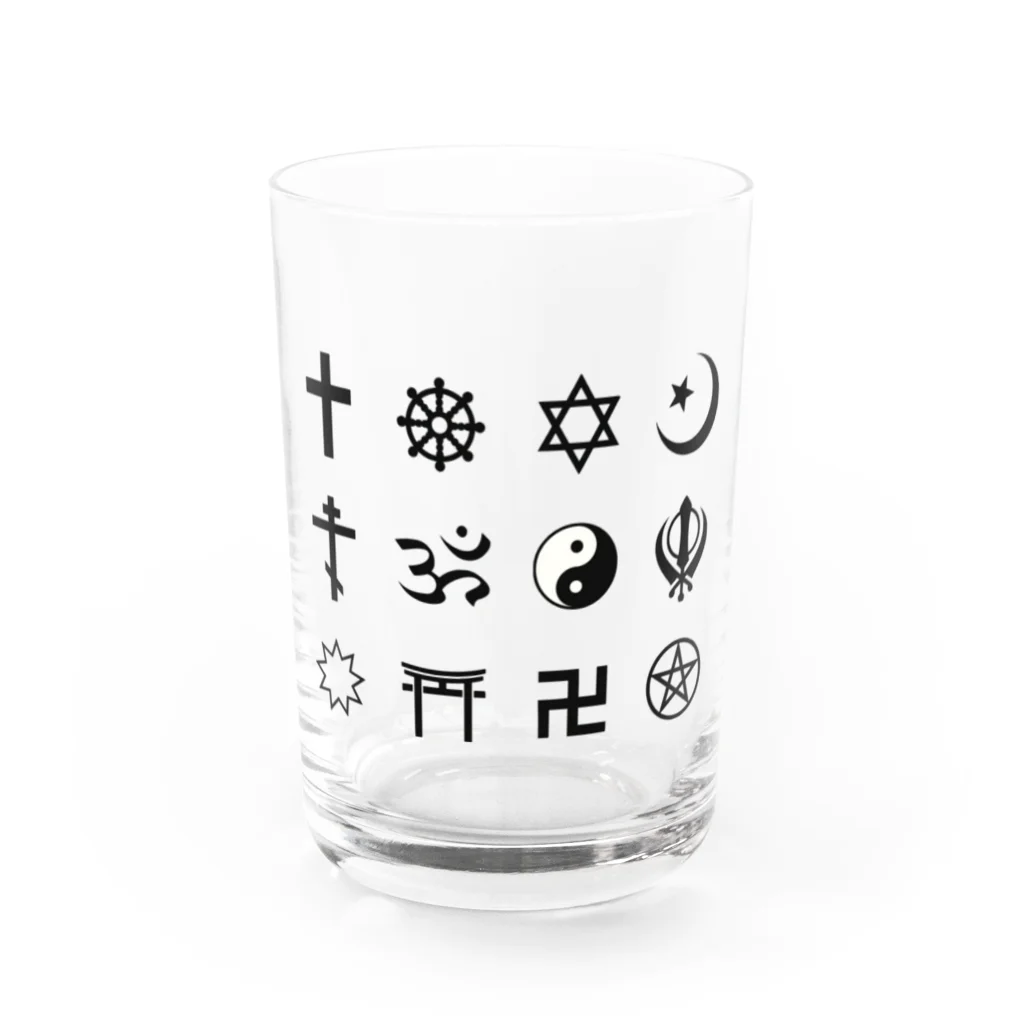 目ん玉の宗教のマーク集 Water Glass :front