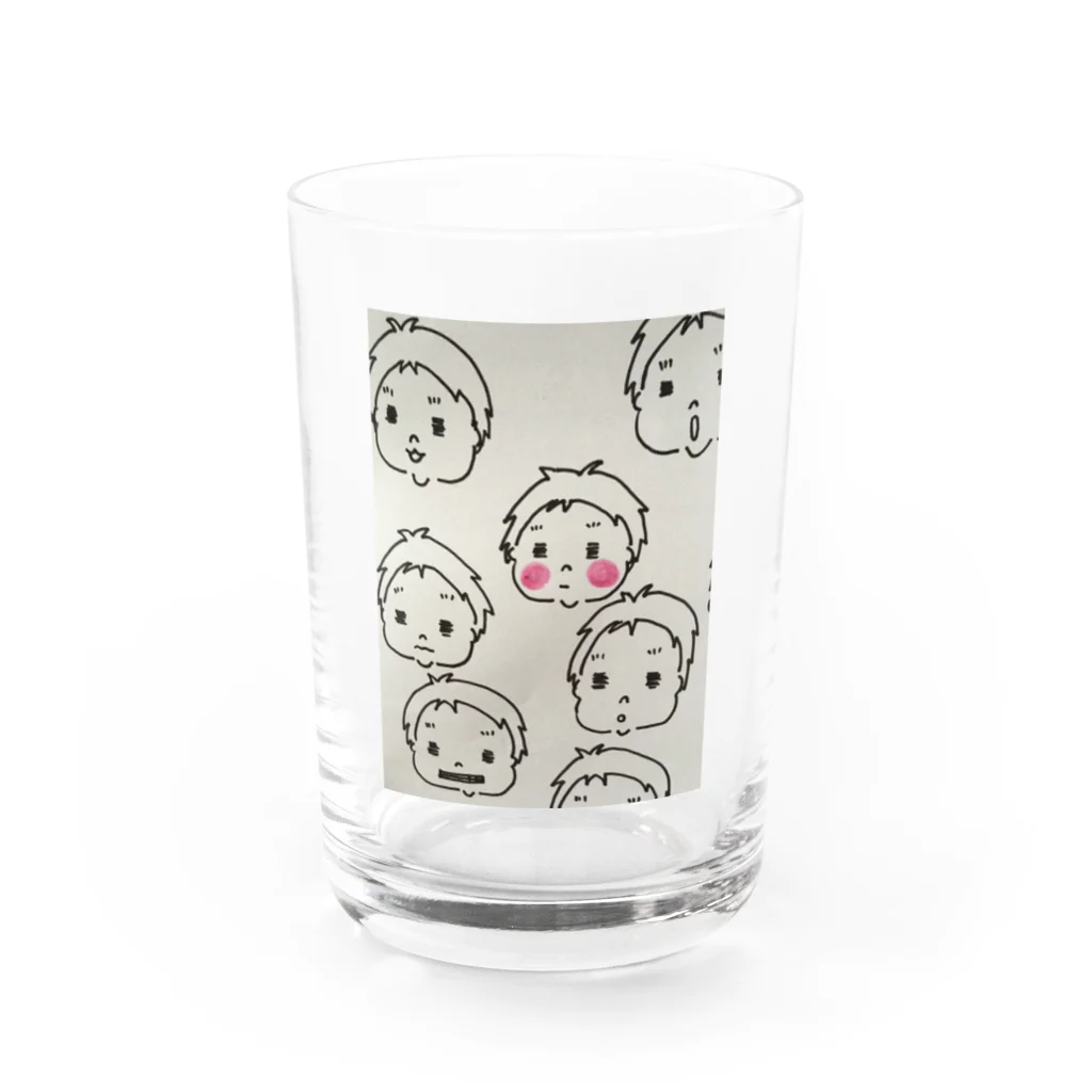 かぉの赤ちゃんタケルくん Water Glass :front