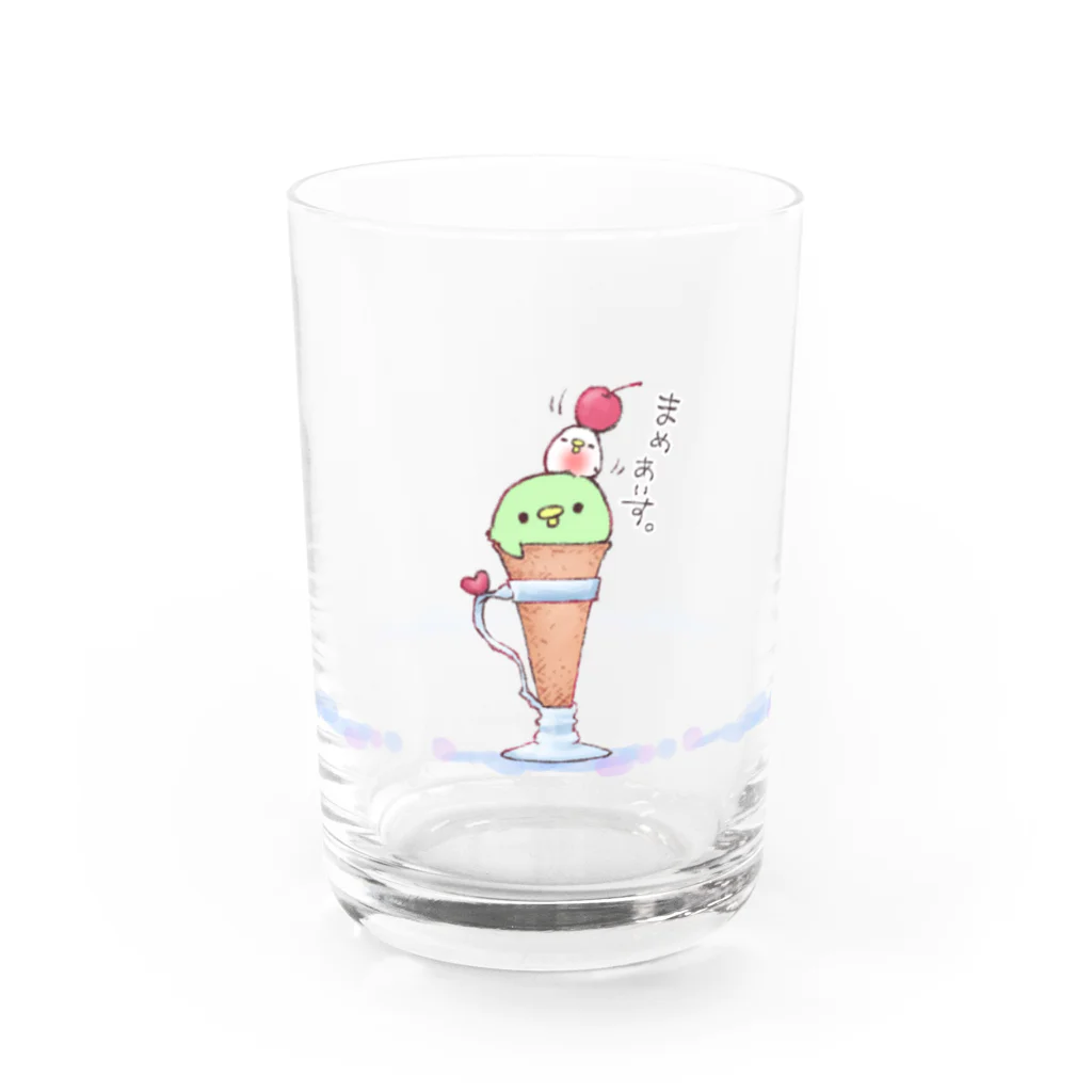 せりな🌱まめ。のまめあいすぐらす。 Water Glass :front