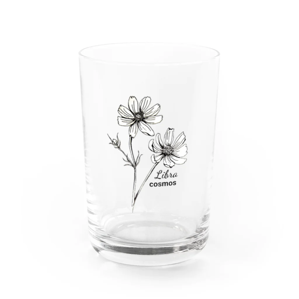 手作り雑貨屋ririのてんびん座の誕生花 Water Glass :front