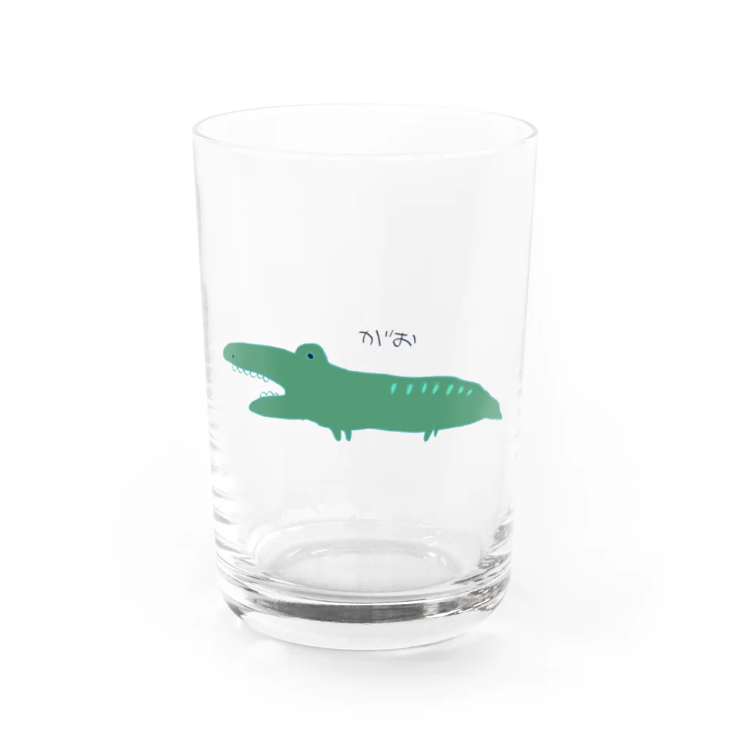 ワタナベの精一杯生きるわにくん Water Glass :front