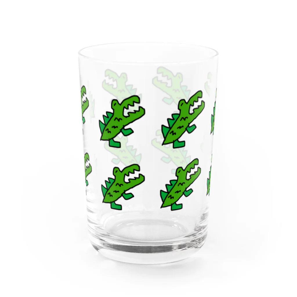 mのワニワニくん Water Glass :front