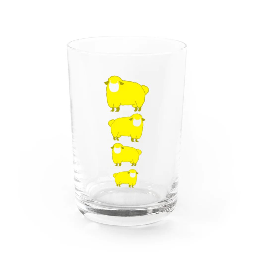 権田原商会の羊　黄 Water Glass :front