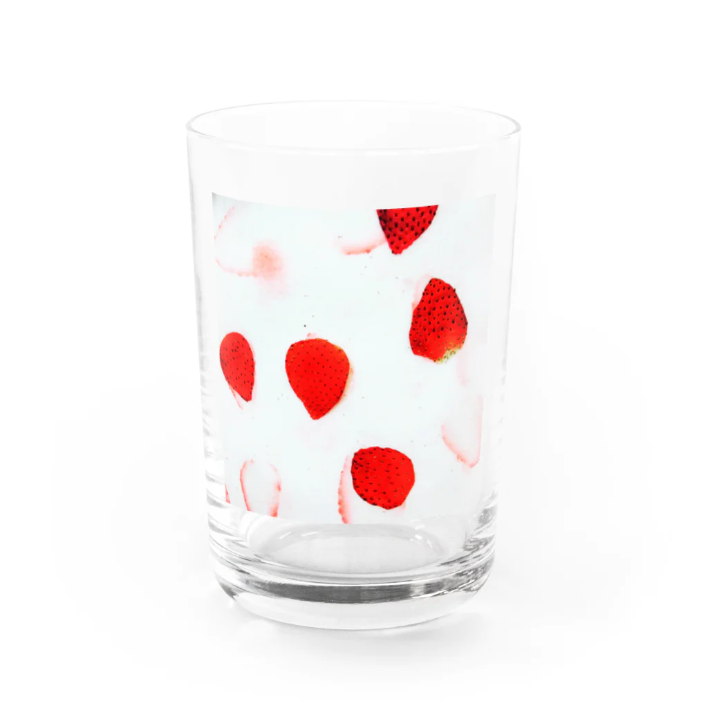 ⊿あべみな🍓ストロベリーロマンス🍓🍓の苺推しフルーツ Water Glass :front