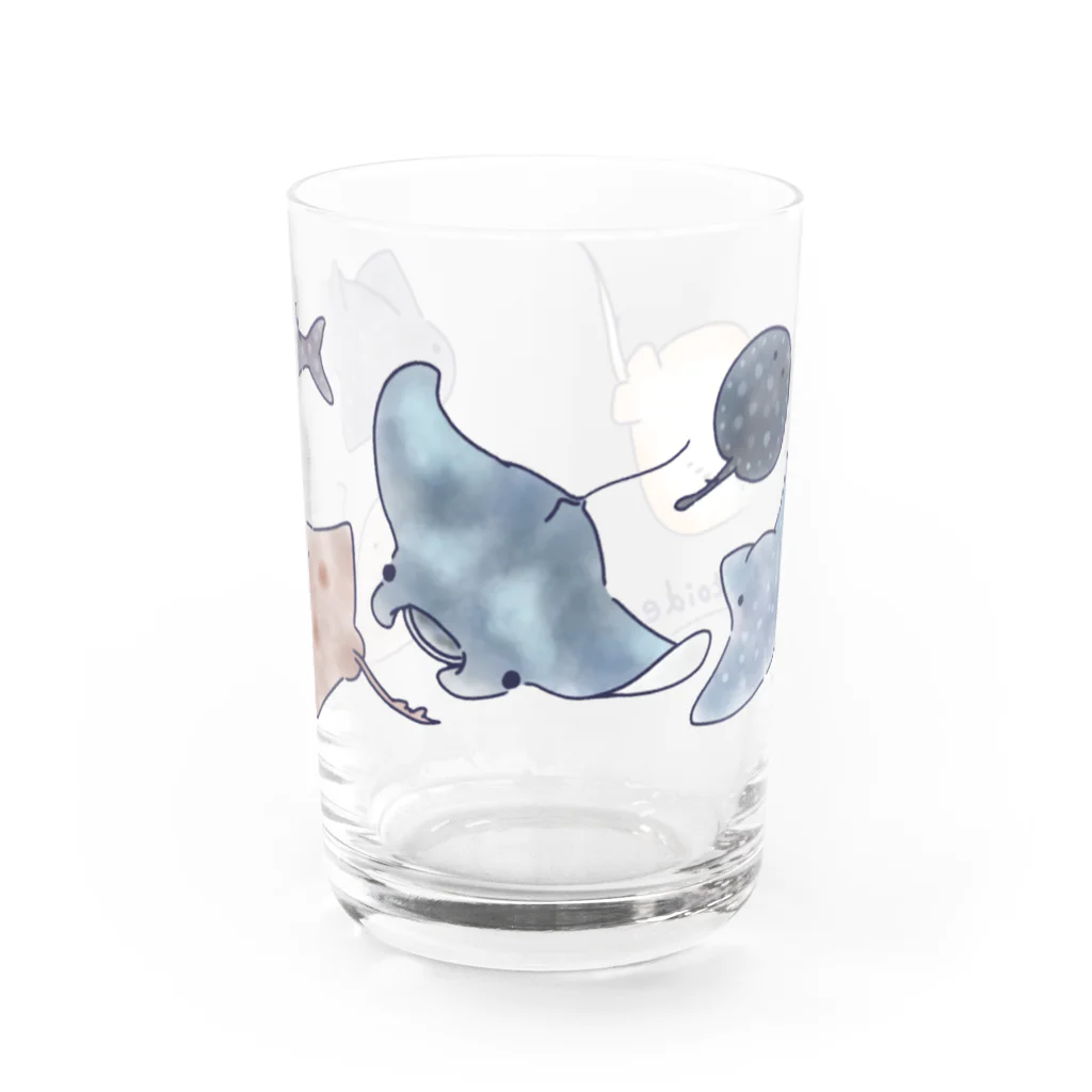 へんにゃり鮮魚店のエイさんのなかまたち Water Glass :front