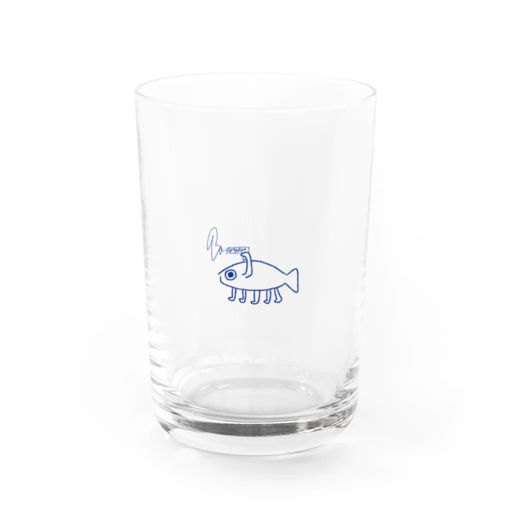 花粉魚こと月碧のお魚くん Water Glass :front