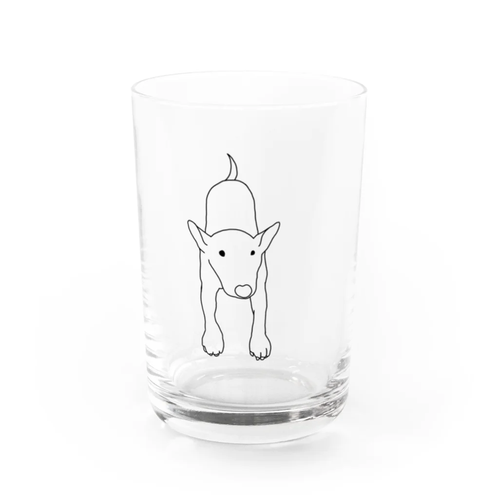 コッコ星のふりふりブルテリア Water Glass :front