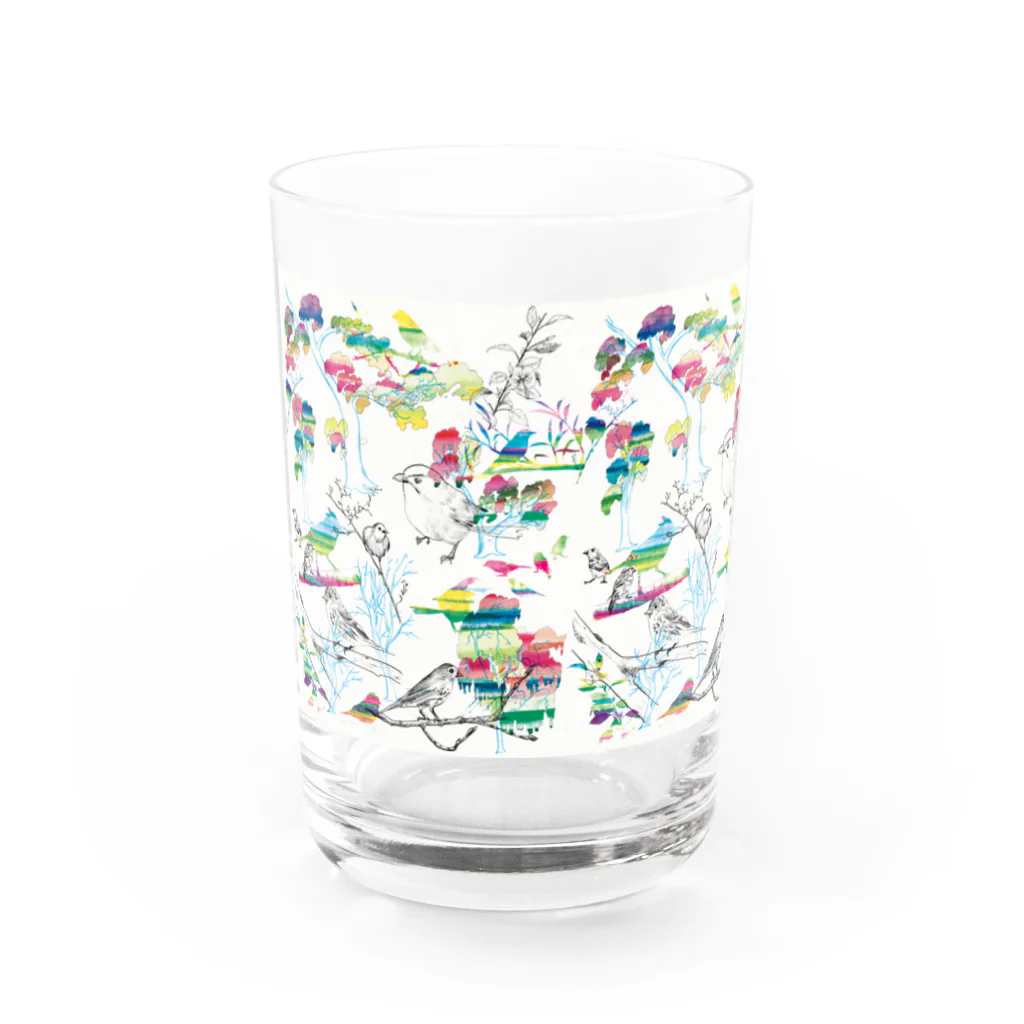 KAERUCAFE SHOPの野鳥 Water Glass :front