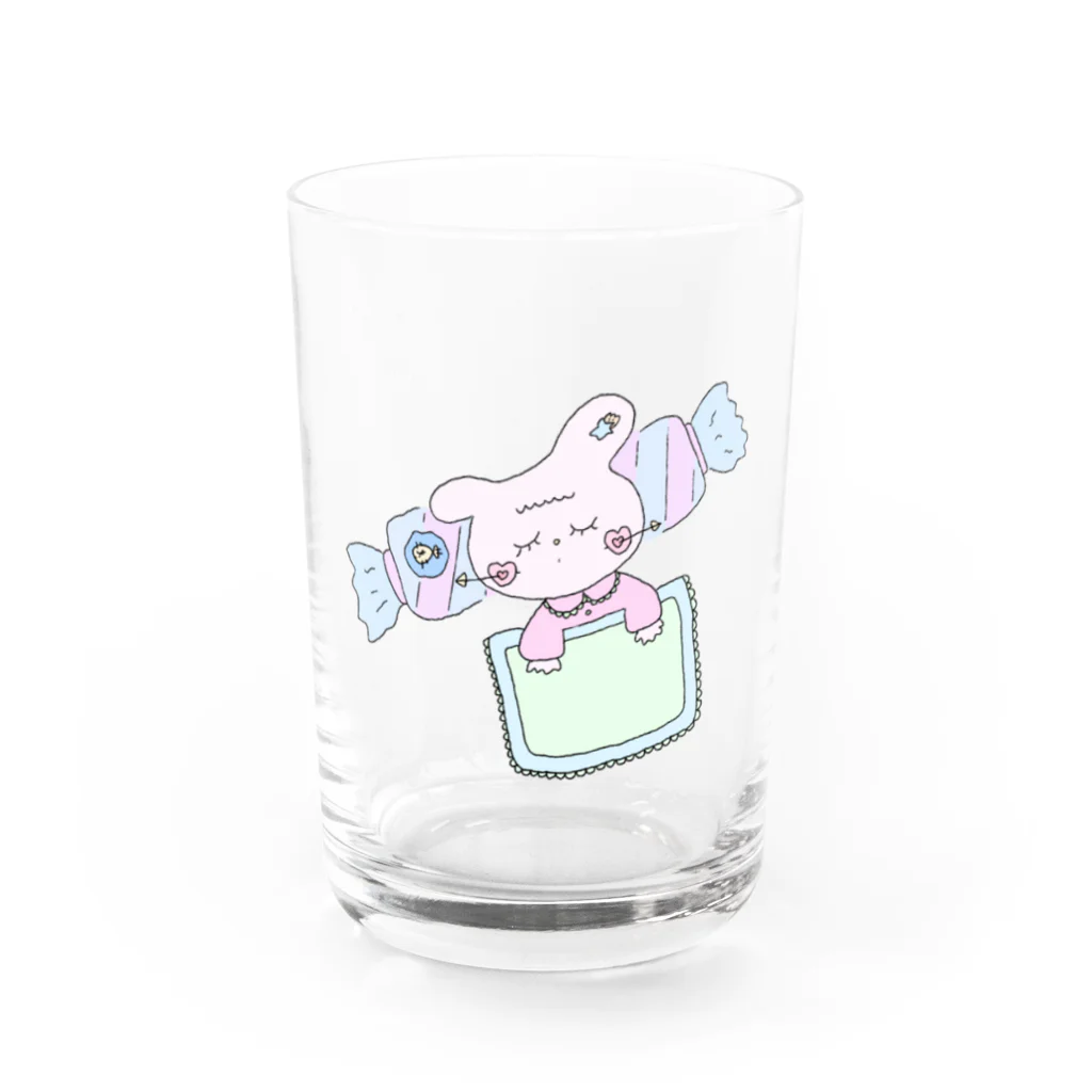 ついでにこれものおふとんだいすき Water Glass :front