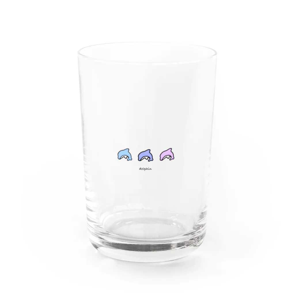 Ryutzzの3 dolphin Water Glass :front