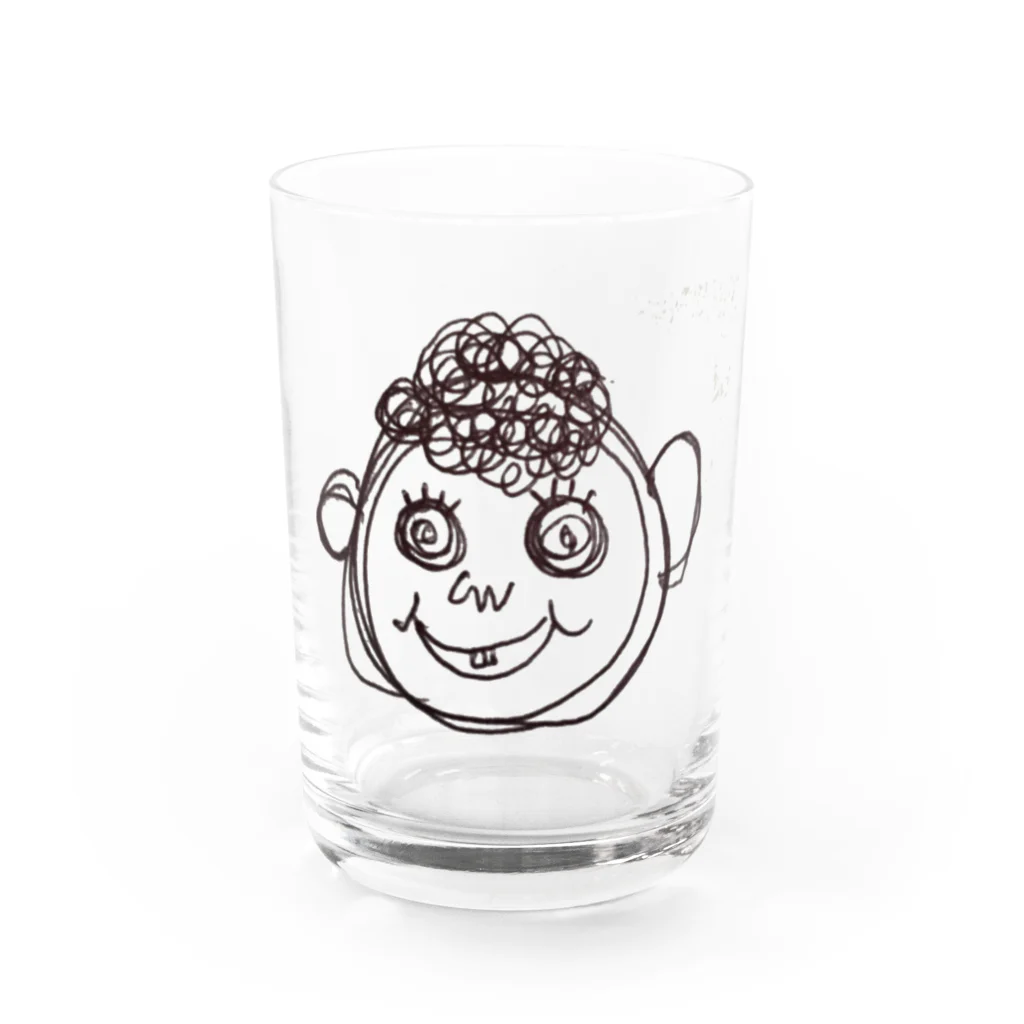 yuppyhappyのくるくるしてる男の子 Water Glass :front