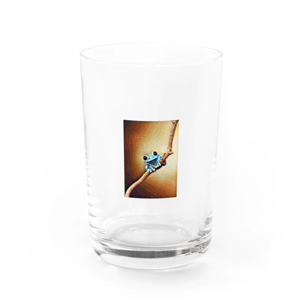 okusennのカエル2 Water Glass :front