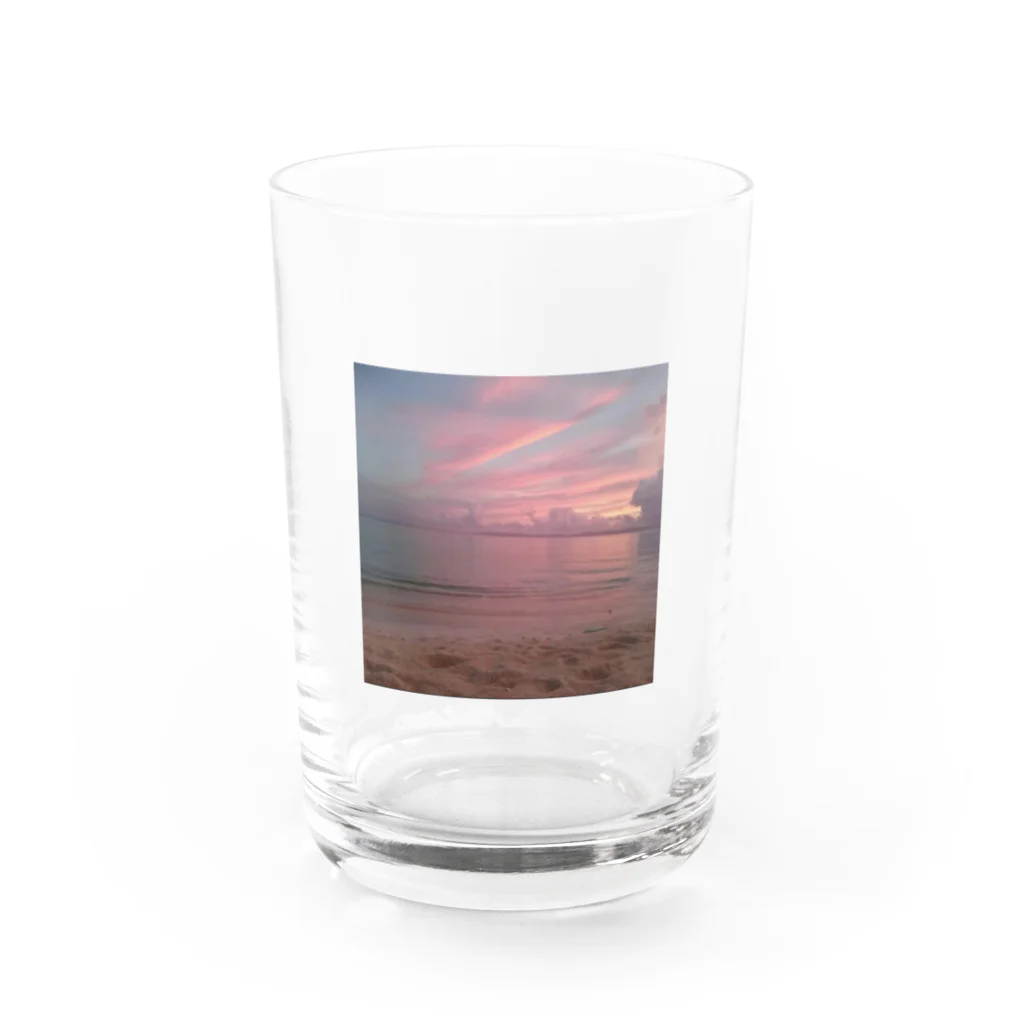 sky_oceanのlove ocean Water Glass :front