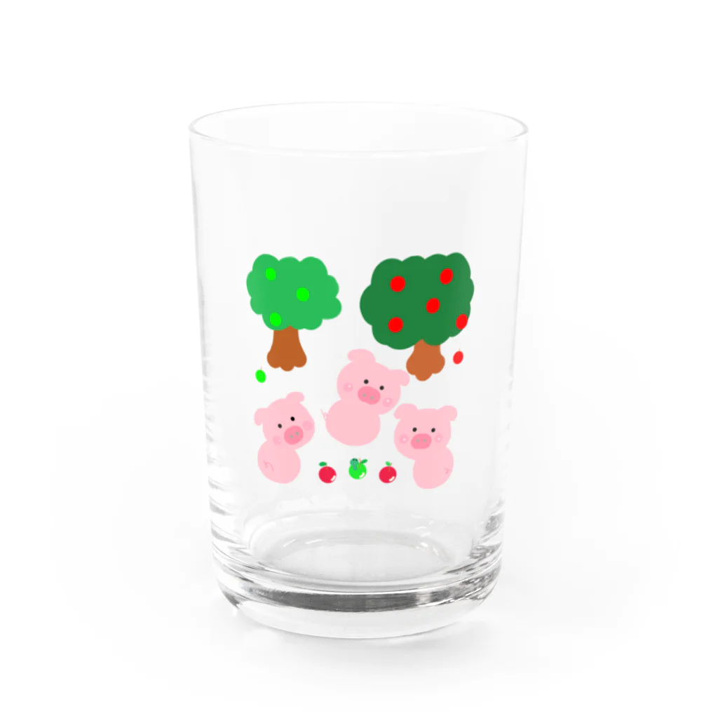 yukimalのこぶたちゃんに見つかった Water Glass :front