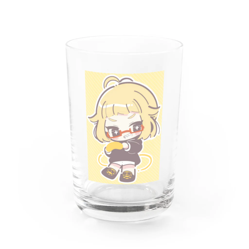 おんなどもの可愛いグッズショップのぱすてるめがちゃん Water Glass :front