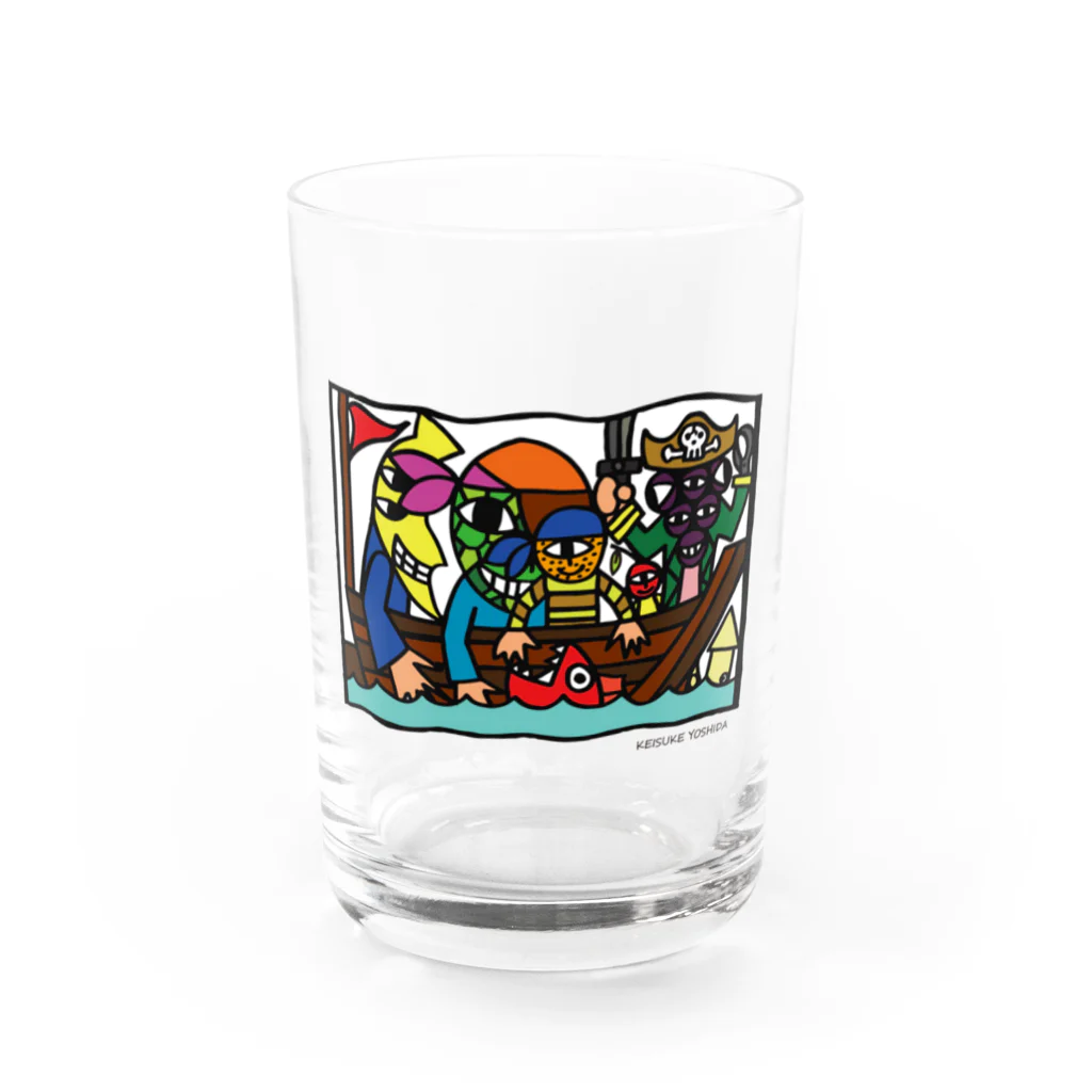 吉田圭佑アート事務所の海賊船フルーツモンスター Water Glass :front