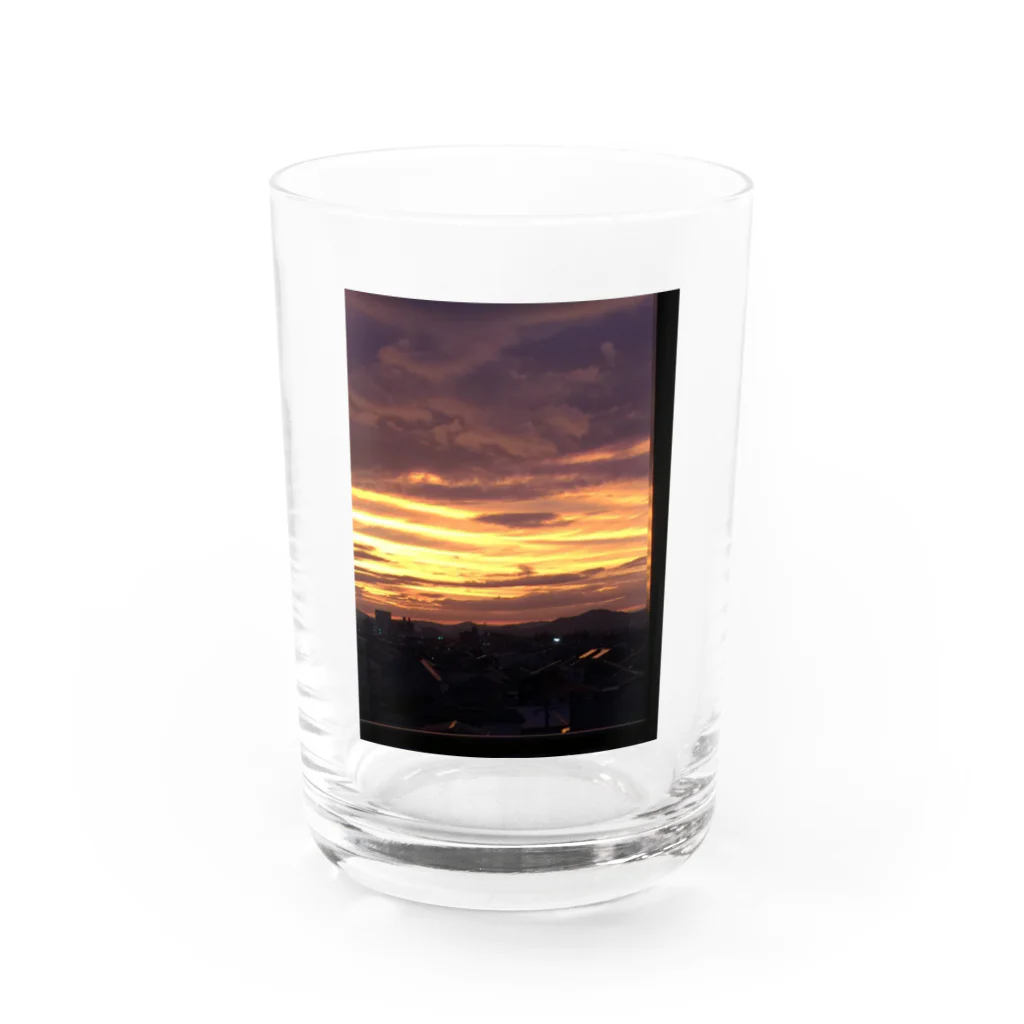 Nao Sakamoto Abeの情熱&black sunset  Water Glass :front