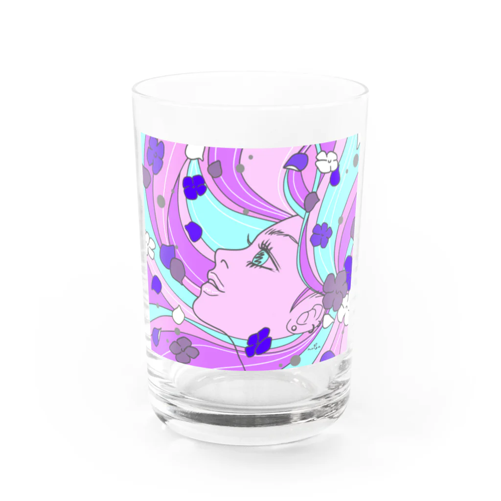Ｍ✧Ｌｏｖｅｌｏ（エム・ラヴロ）のあじさい（６月の誕生花） Water Glass :front